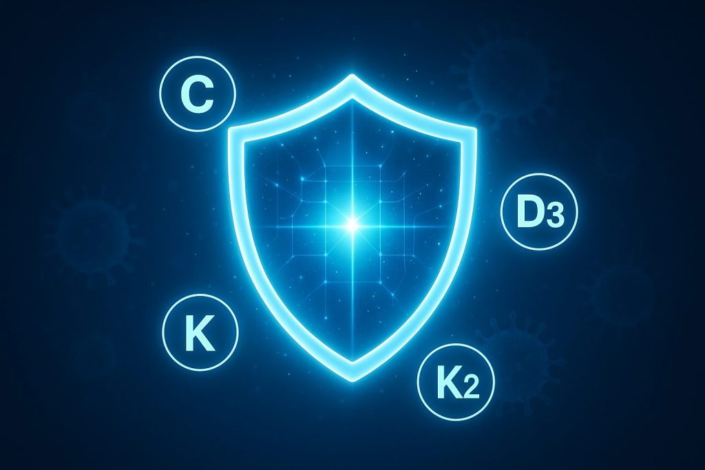 vitamin D3, vitamin C, K2 and antioxidants for immune balance