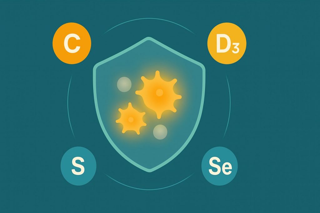 vitamins for immune system infographic