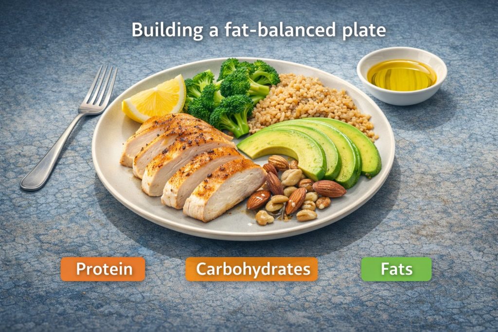 How to include fats in a balanced meal