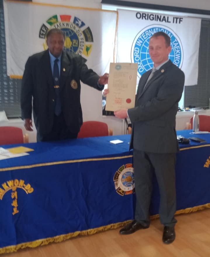 Presentation of 6th Degree Certificate from GM Mitchell
