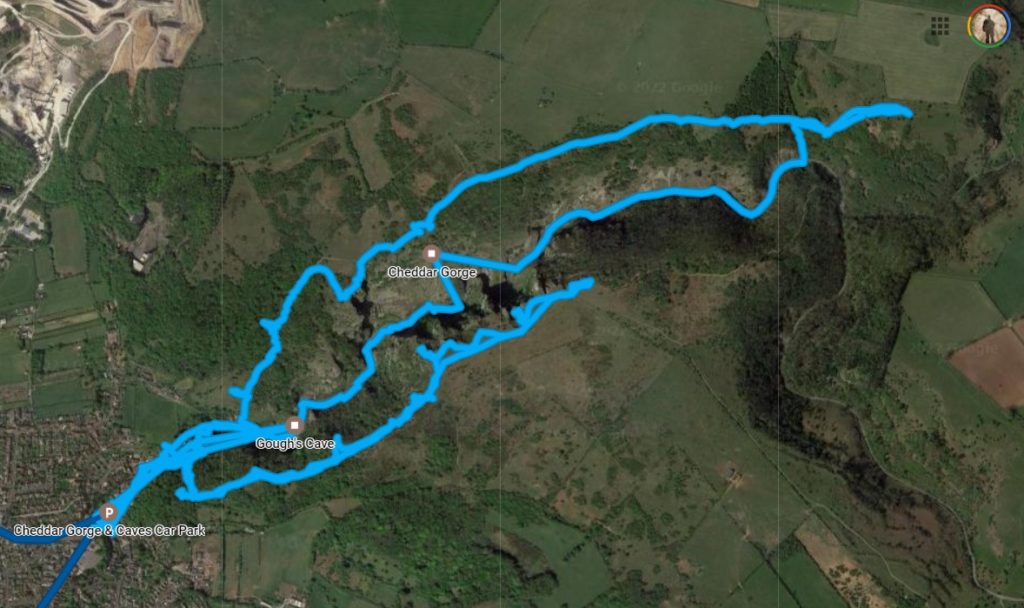 Cheddar Gorge Map