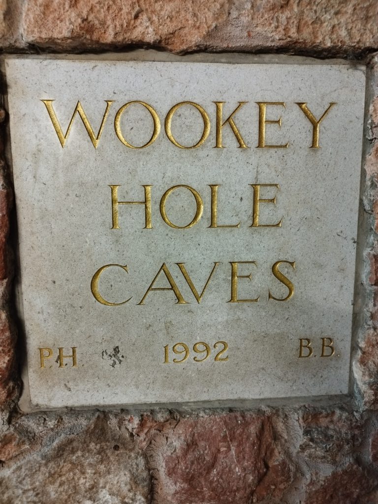 wookey hole caves sign