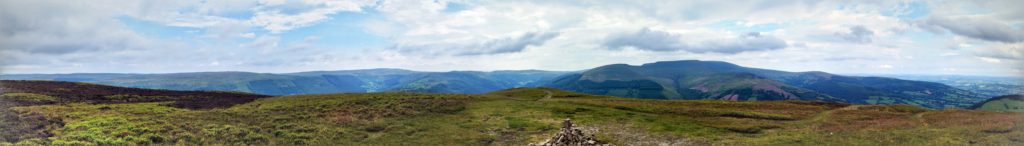 brecon beacons from Tor y Foel summit - panorama