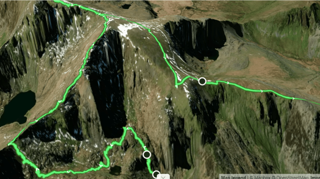 Hiking Snowdon 3D snapshot - Alltrails App